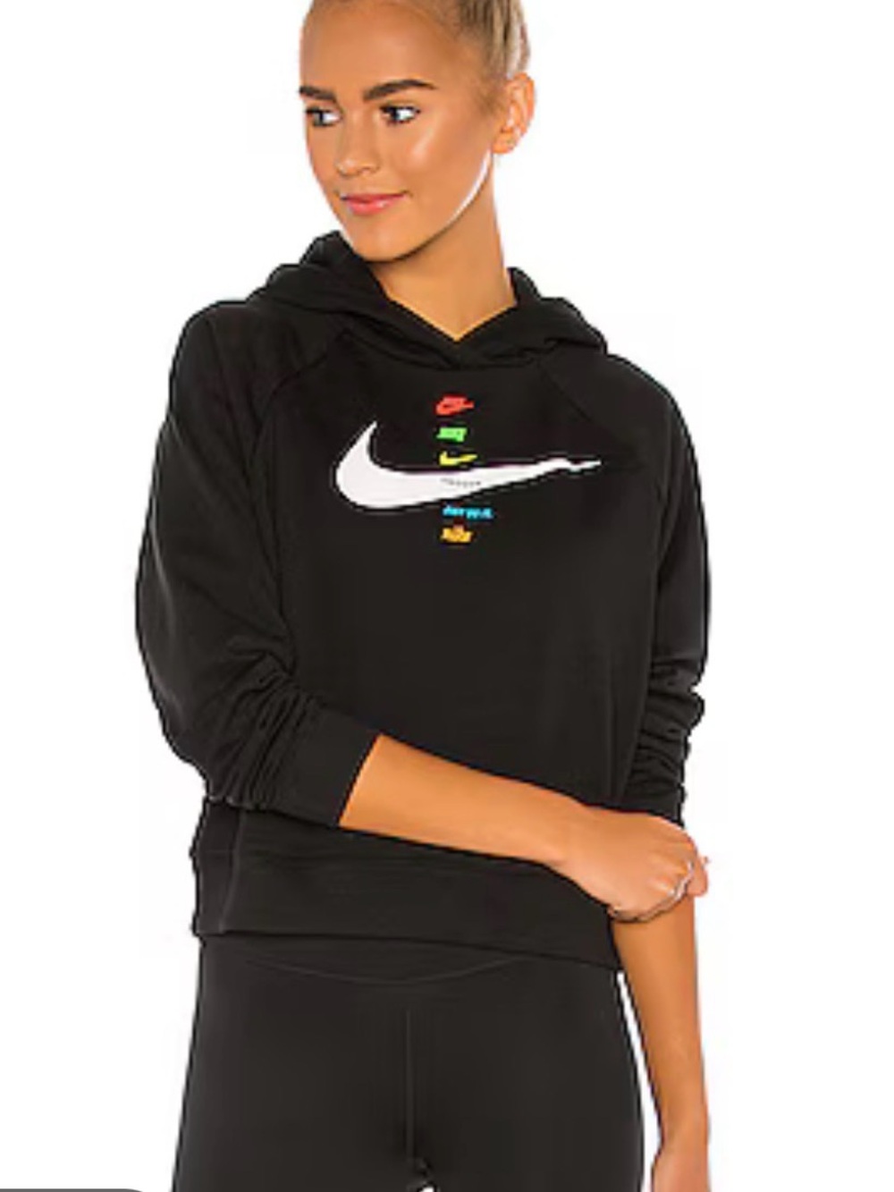 Nike Swoosh Logo Cropped Hoodie